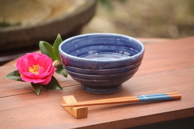 瑠璃釉飯茶碗(小)の画像1枚目