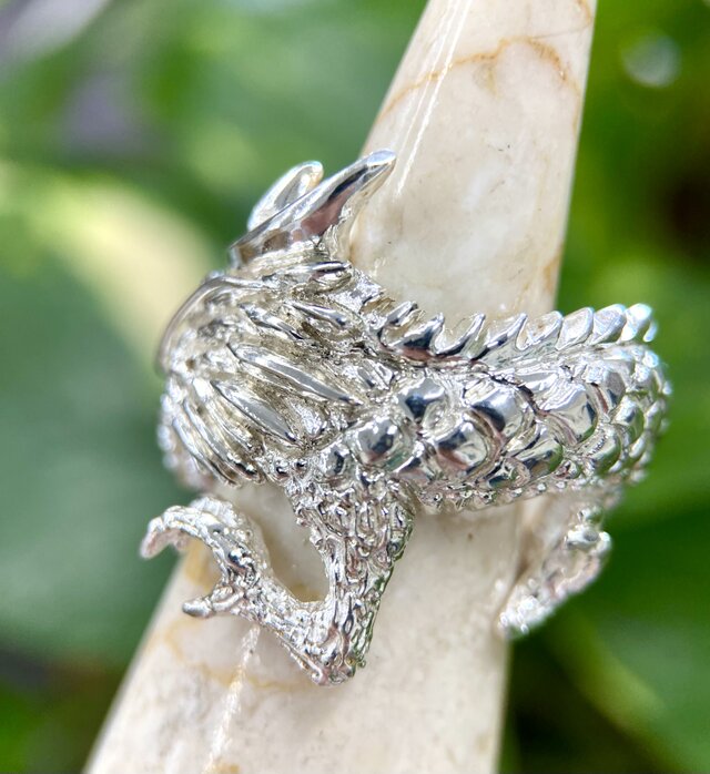 あなたの弱気な心を見ています龍シルバーリング(送料無料) | iichi