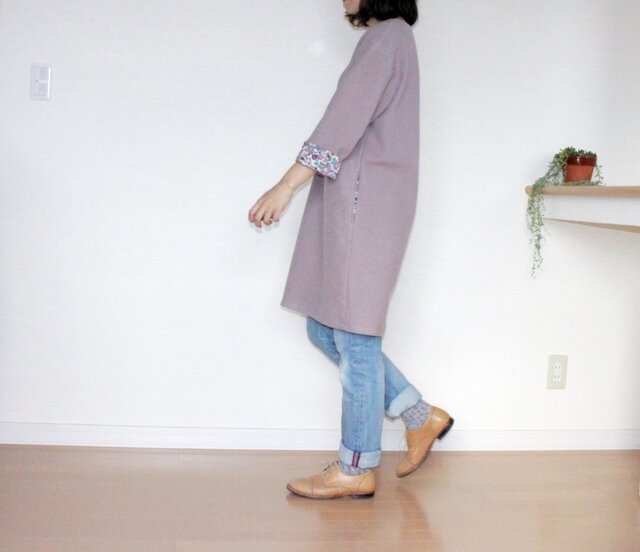 *リバティ使用*サックワンピース M~Lサイズの画像1枚目