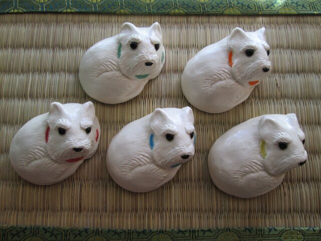 スコッチテリアの箸置き(5個セット)の画像1枚目