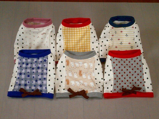 犬服 F様オーダーメイド:ケアウェアTシャツ6枚セットの画像1枚目