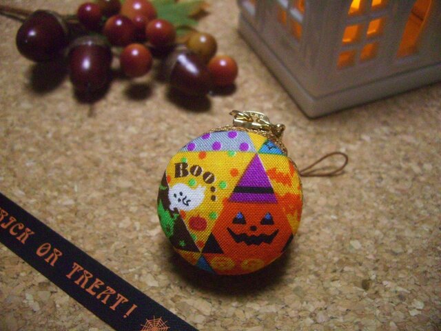 ハロウィン・マカロン 鋭角かぼちゃ(オレンジ)の画像1枚目