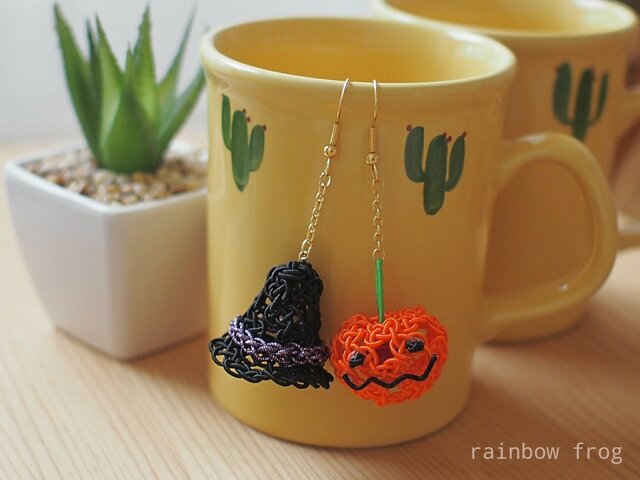 水引 ハロウィンのピアス・イヤリングの画像1枚目