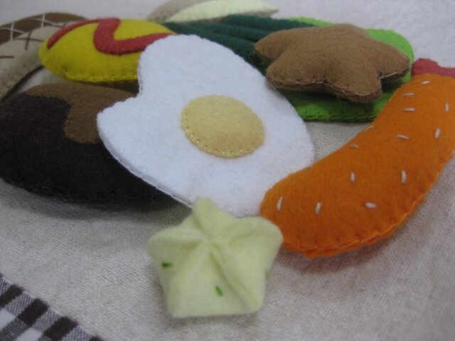 おこさまランチ ハンドメイド フェルト ままごと | iichi 日々の