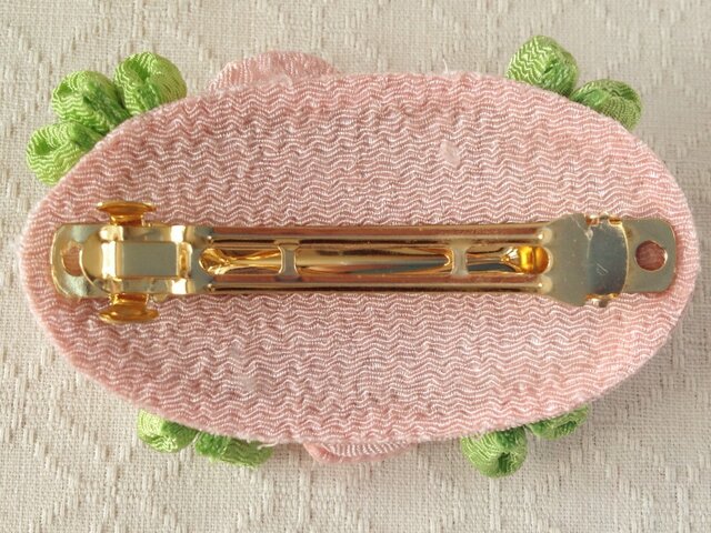 つまみ細工〉桜のバレッタ(サーモンピンクと淡桜) | iichi 日々の