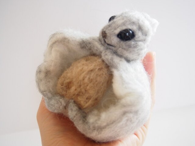 羊毛フェルト　エゾモモンガ(ベルカップ付) 羊毛フェルト エゾモモンガ(ベルカップ付) Yahoo!オークション - 羊毛