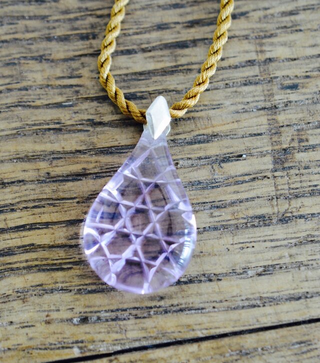 切子雫ペンダント(六角籠目)