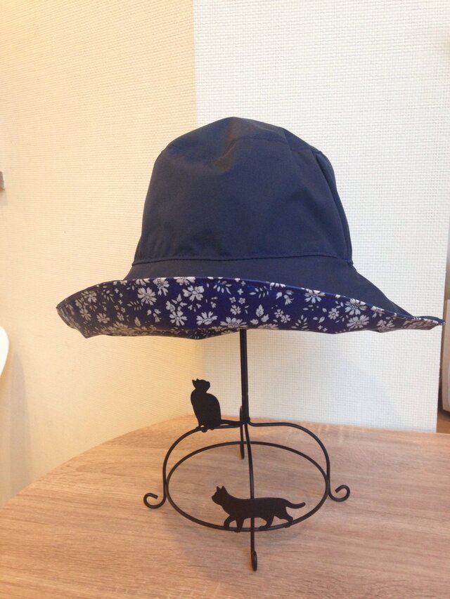 リバティ雨帽子 レインハット リバーシブルの画像1枚目
