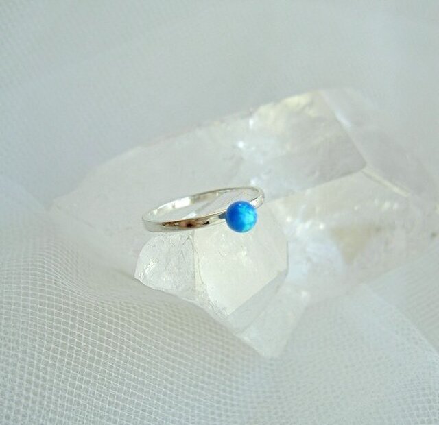 KYOTO OPAL シルバー・リング(露草)の画像1枚目