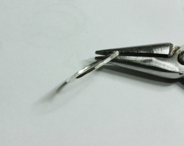 silverキラキラ槌目リングの画像1枚目