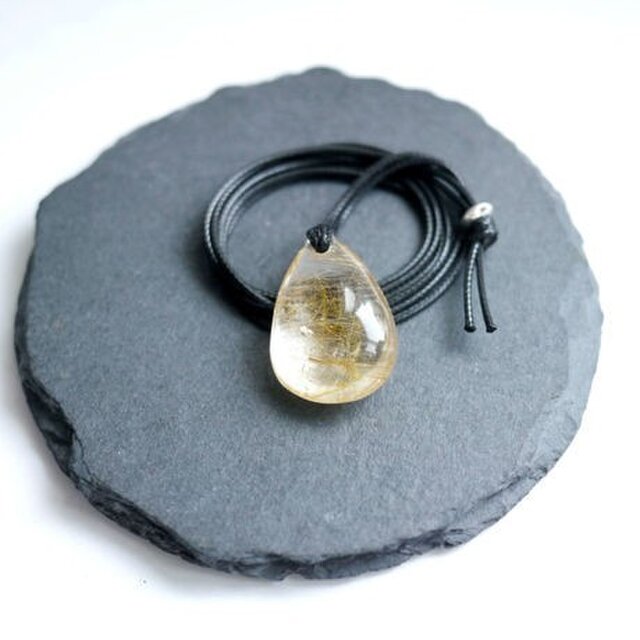 ルチルクォーツ/シンプルネックレス 505