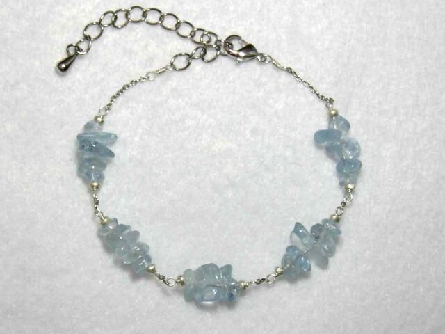 アクアマリン カレンシルバー ブレスレット ※B93 アクアマリン カレン