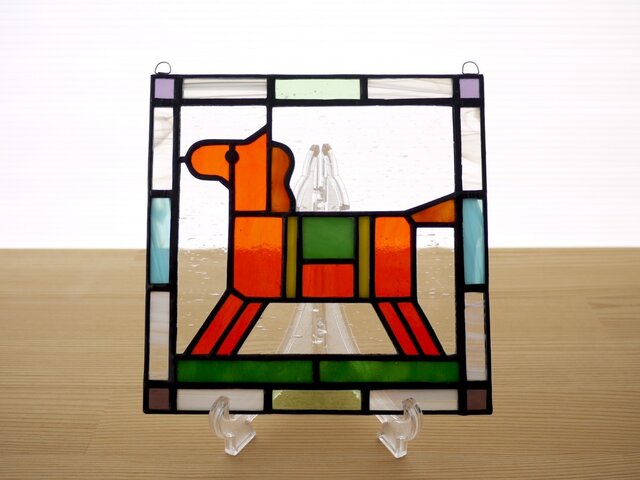 ステンドグラス ミニパネル 馬(c) 15cm | iichi 日々の暮らしを