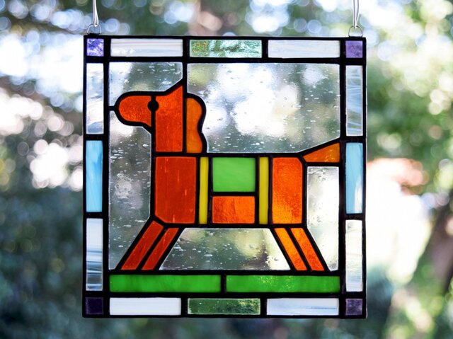 ステンドグラス ミニパネル 馬(c) 15cm | iichi 日々の暮らしを