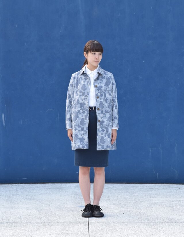 camouflage jacquard bansyuori coat 迷彩ジャガードコート | iichi