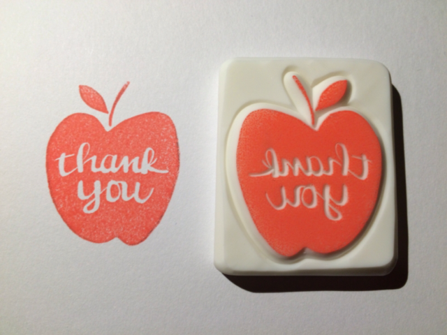 thank you apple*消しゴムはんこ*の画像1枚目