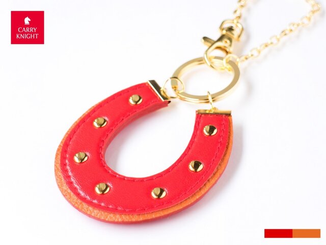 HORSESHOE CHARM 【red×orange】の画像1枚目