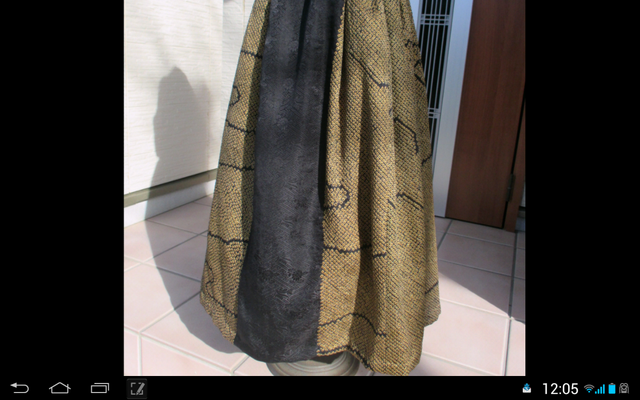 シックな着物リメーク・ロングスカート… 裏付き … 一点品の画像1枚目