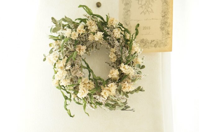 white&green wreathの画像1枚目