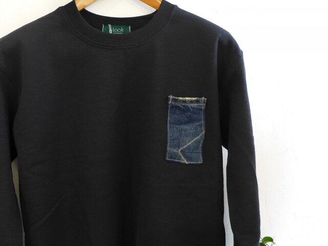 リメイクスウェットトレーナー denim pocket Sの画像1枚目