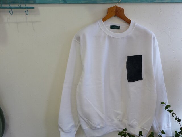 リメイクスウェットトレーナー denim pocket Mの画像1枚目