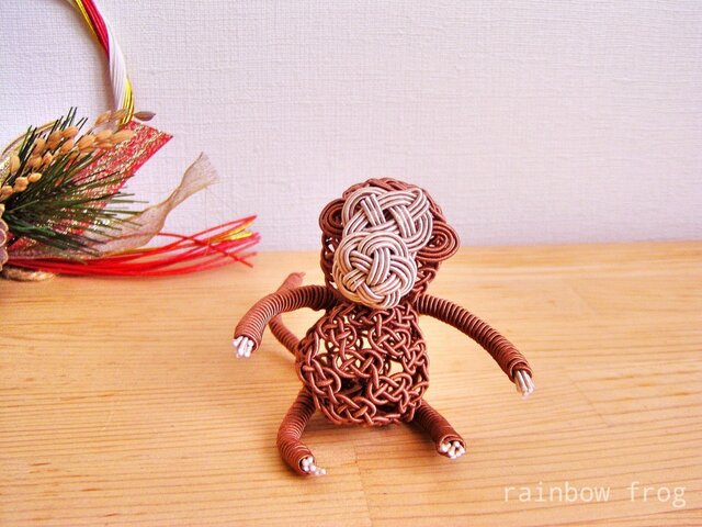 【一点物】老舗・たくみ結納店 水引職人手作り 厄除けの猿 水引細工（中型） it-56581233822e1-1200.jpg