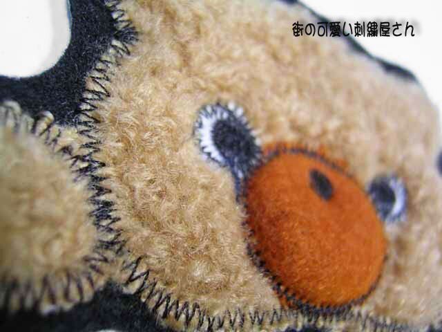 ★可愛い瞳の★クマのアップリケ刺しゅう★アイロン接着★5の画像1枚目