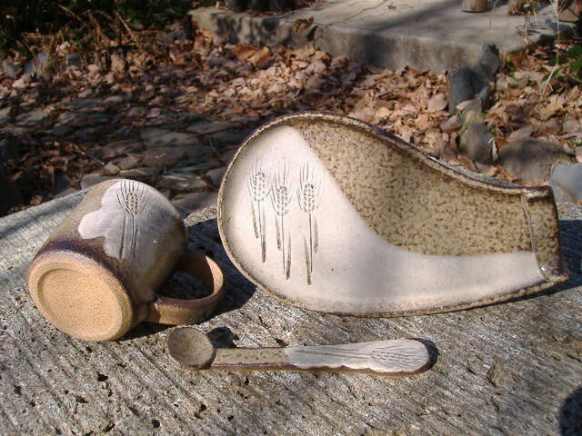 麦穂文様カップ＆ソーサー（スプーン付） | iichi 日々の暮らしを