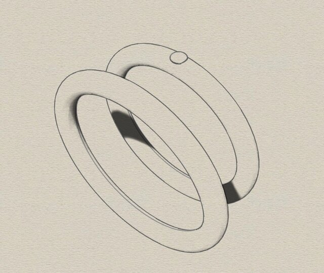 チャコ様専用 K18ring textures stone ペアアレンジの画像1枚目