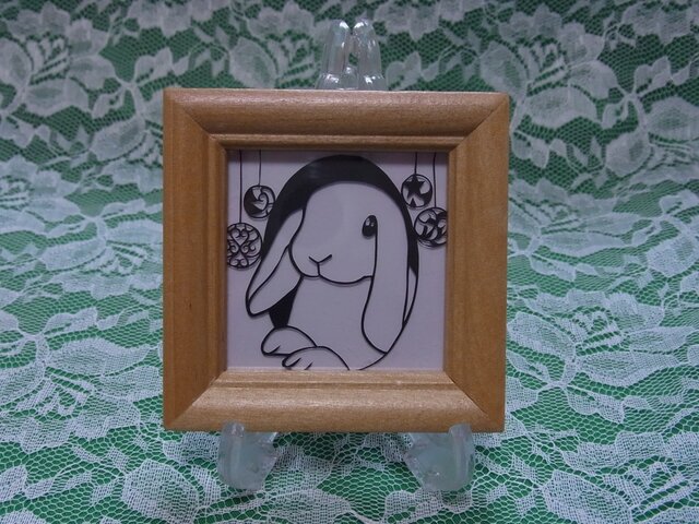 切り絵原画＞たれ耳うさぎさんのクリスマス（小） | iichi 日々