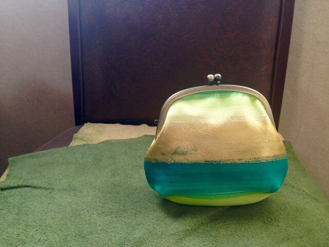 Tさまオーダー品 山羊革のがまぐち(大)の画像1枚目