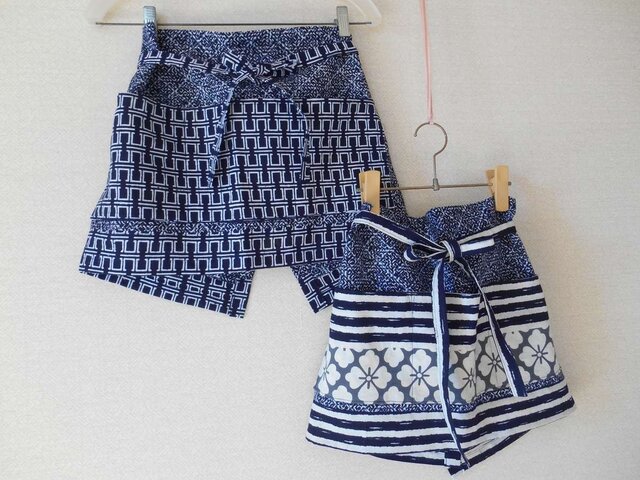 M様ご予約品★浴衣リメイクエプロン&あずま袋セットの画像1枚目
