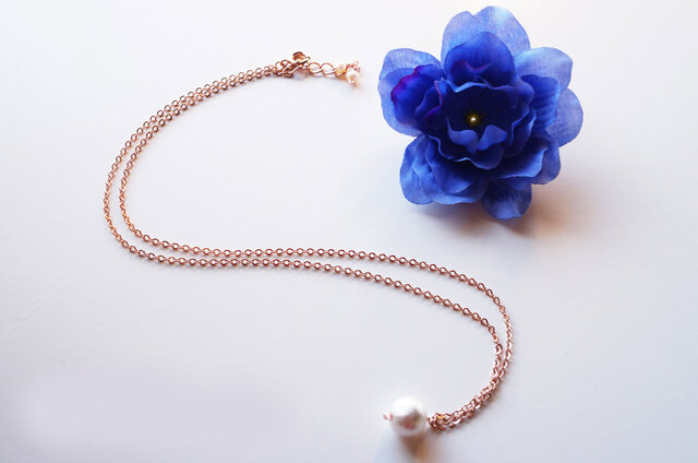 コットンパール ネックレス Sweet White Cotton Pearl necklace N0009の画像1枚目