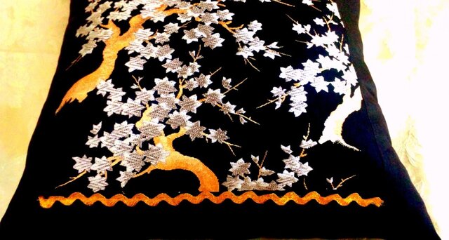 オーダー受注品豪華☆西陣織帯【新品/優雅な夜桜・大人のムード