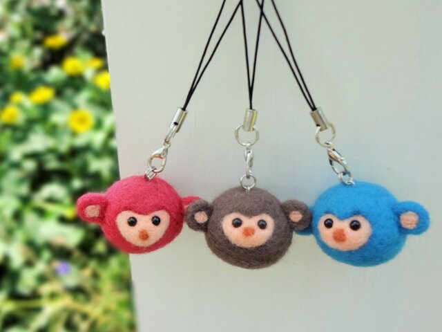 まんまるモンキーストラップ (1個の価格です) | iichi 日々の暮らしを