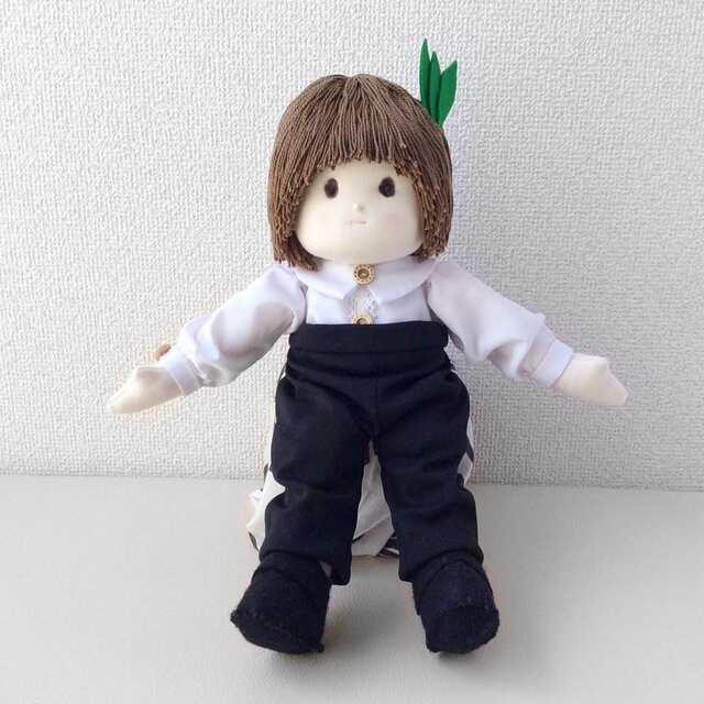 布製着せ替え人形(身長73㎝) 手作り 布製 着せかえ 人形 星柄シャツ 男の子 着せ替え セット