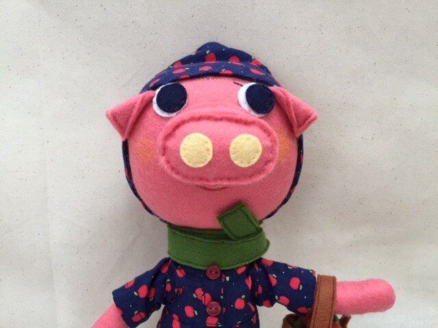 リンゴ畑のブタさんの画像1枚目