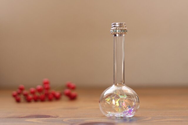 Flask(雪の小瓶)万華鏡 水色の画像1枚目