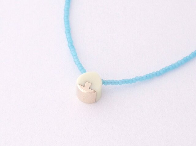 ネックレス Drop mini Milky white S10の画像1枚目