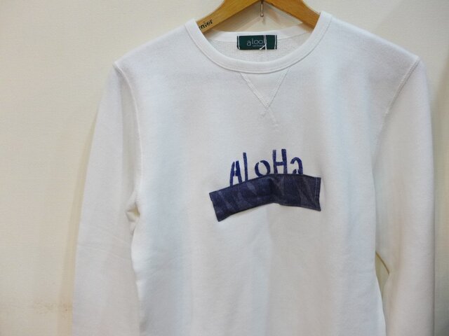 スウェットトレーナー <AloHa> リメイク Mの画像1枚目