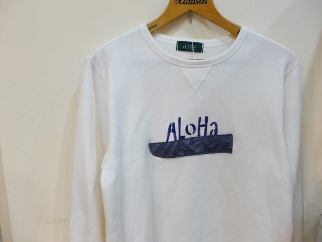 スウェットトレーナー <AloHa> リメイク Lの画像1枚目