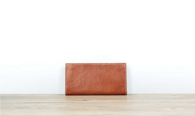 本革 レザーロングウォレット 紳士のオシャレ ☆Brown☆の画像1枚目