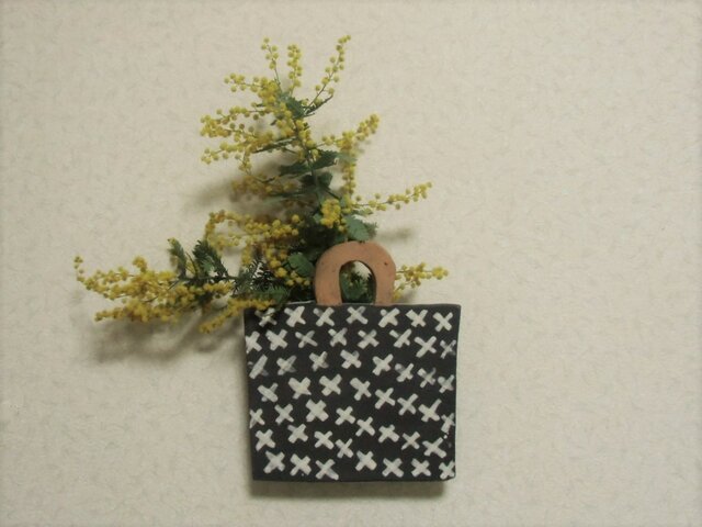 壁掛けvase*角バッグの画像1枚目