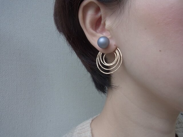 うずまきスタッドピアス(G/2way)の画像1枚目