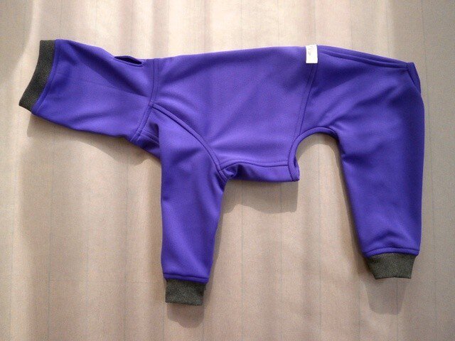 犬服 O様オーダーメイド品:フルスーツ 紫53cmの画像1枚目
