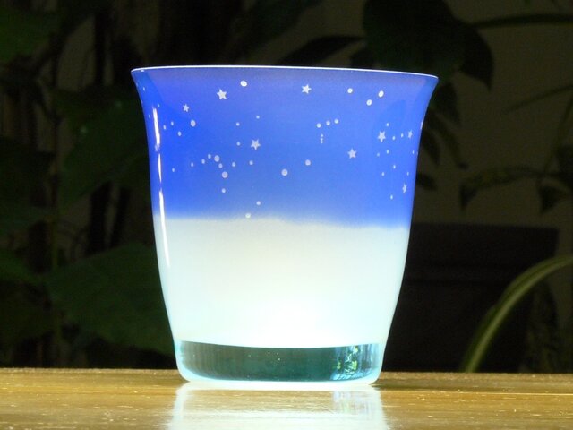 星降る海のフリーグラス~冬の星座 (1個)の画像1枚目