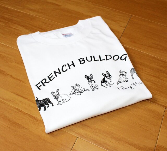フレンチブルドッグ メンズTシャツの画像1枚目