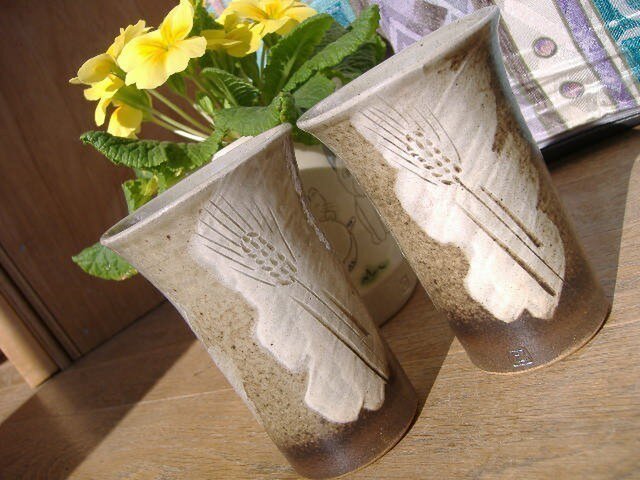 麦穂文様カップセット(5個組)の画像1枚目