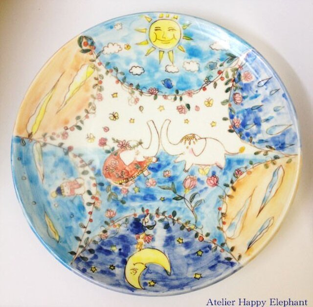 Atelier Happy Elephant 大皿 の画像1枚目