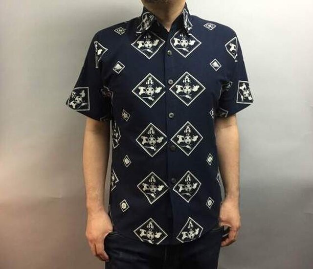 安曇野木綿シャツ(桃太郎柄)の画像1枚目